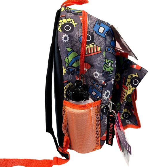 Backpack 6-Piece Construction Trucks Water Bottle Pen‎ Case Lunch Bag NEW *READ* - Picture 3 of 15